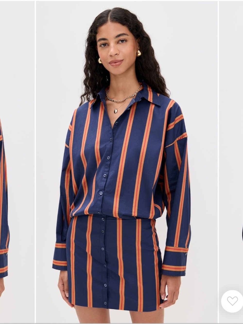Staud cynthia dress in railroad stripe